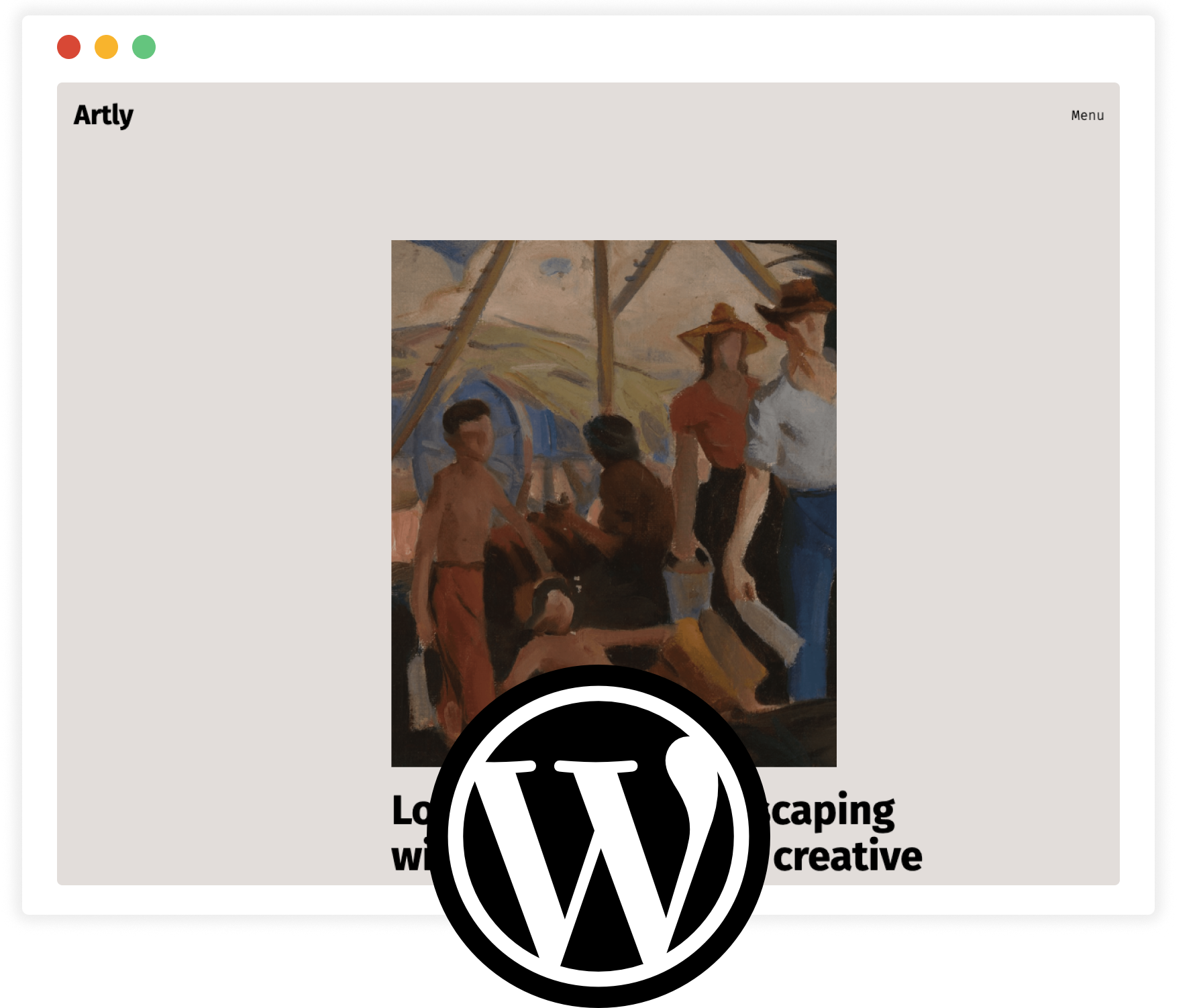 Custom WordPress Dashboard and Website Mockup
